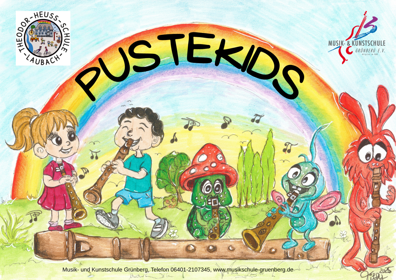 Pustekids THS Laubach Buntes Logo Pustekids